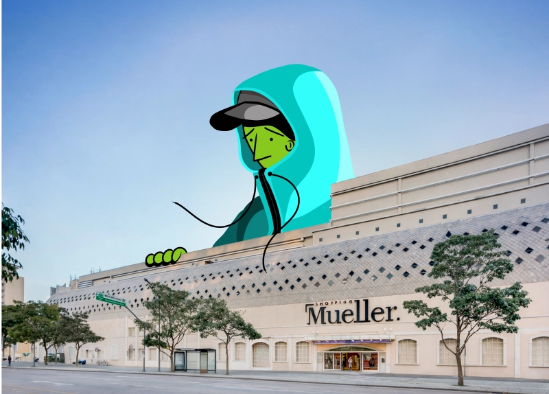 Imagem de destaque - Curitiba 333 anos: Shopping Mueller convida público para pintar mural gigante com artista urbano