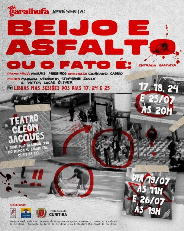 Imagem de destaque - Inspirado em Nelson Rodrigues, espetáculo “Beijo e asfalto ou O Fato é:” ganha nova temporada gratuita em Curitiba
